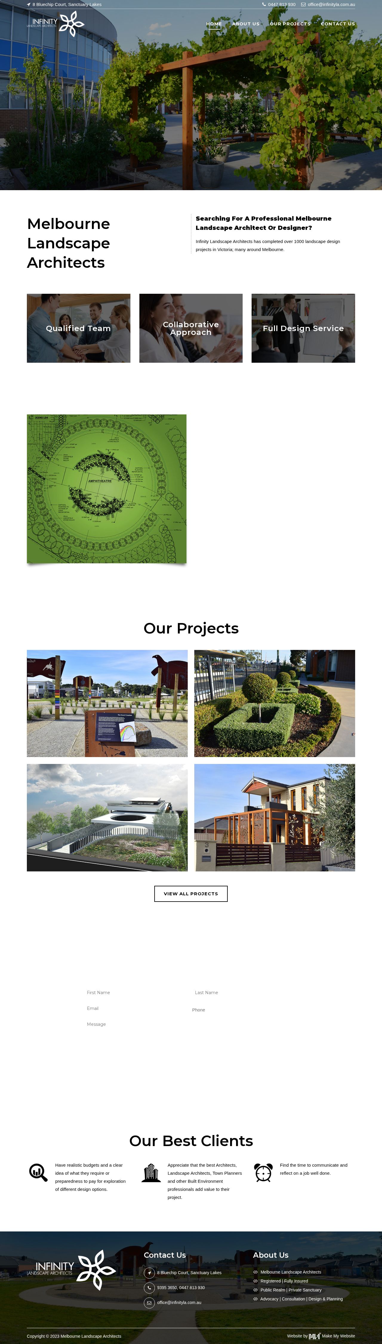 Melbourne Landscape Architects website