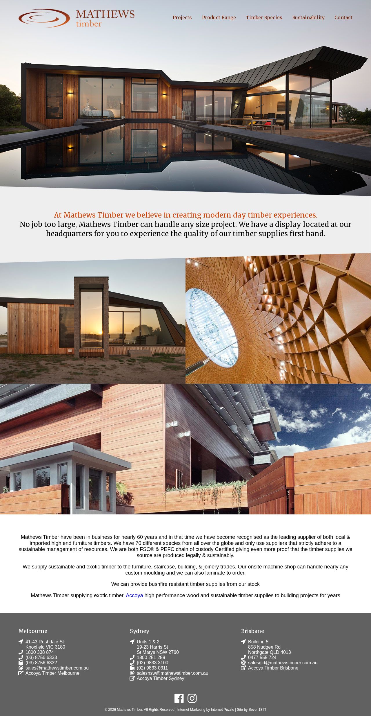 Mathews Timber Pty Ltd website