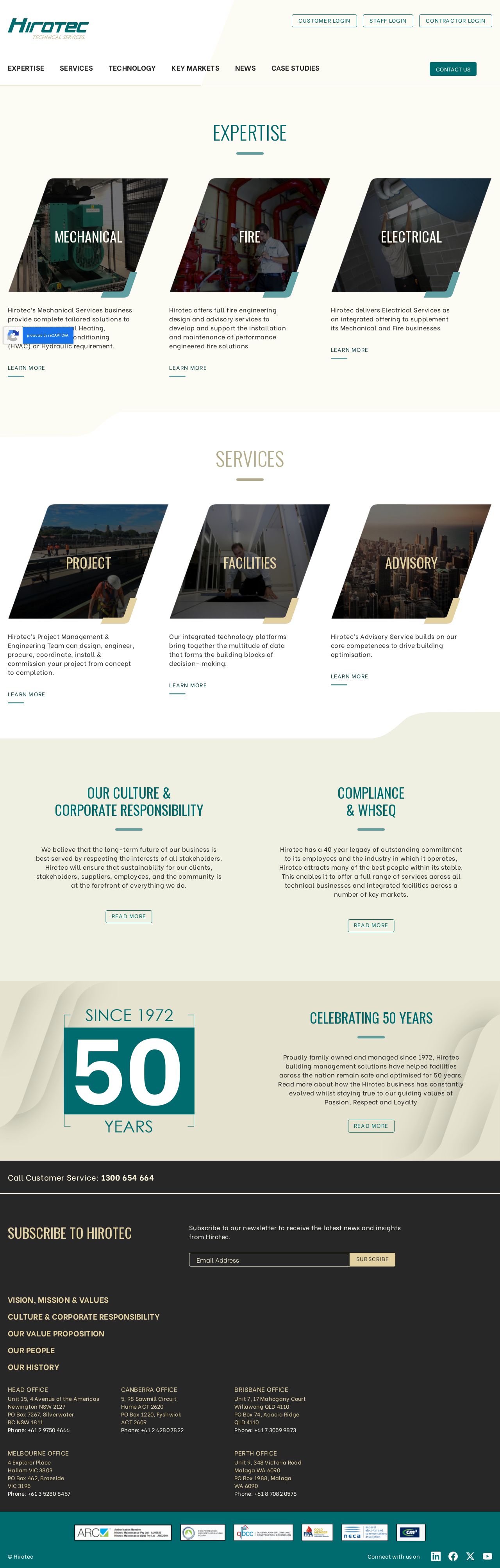 Hirotec website
