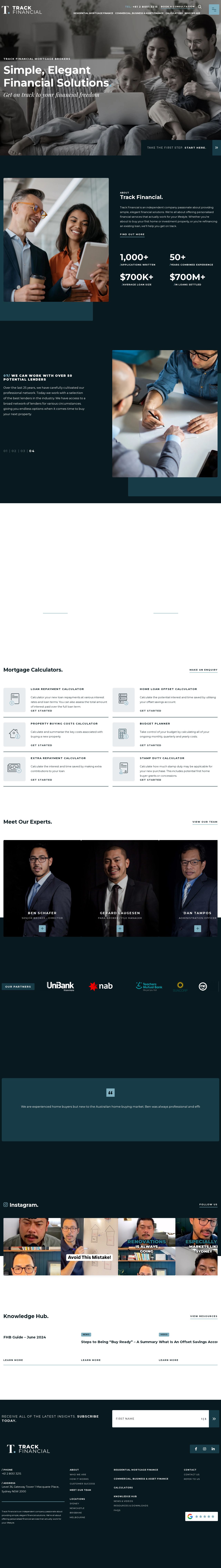 Track Financial website