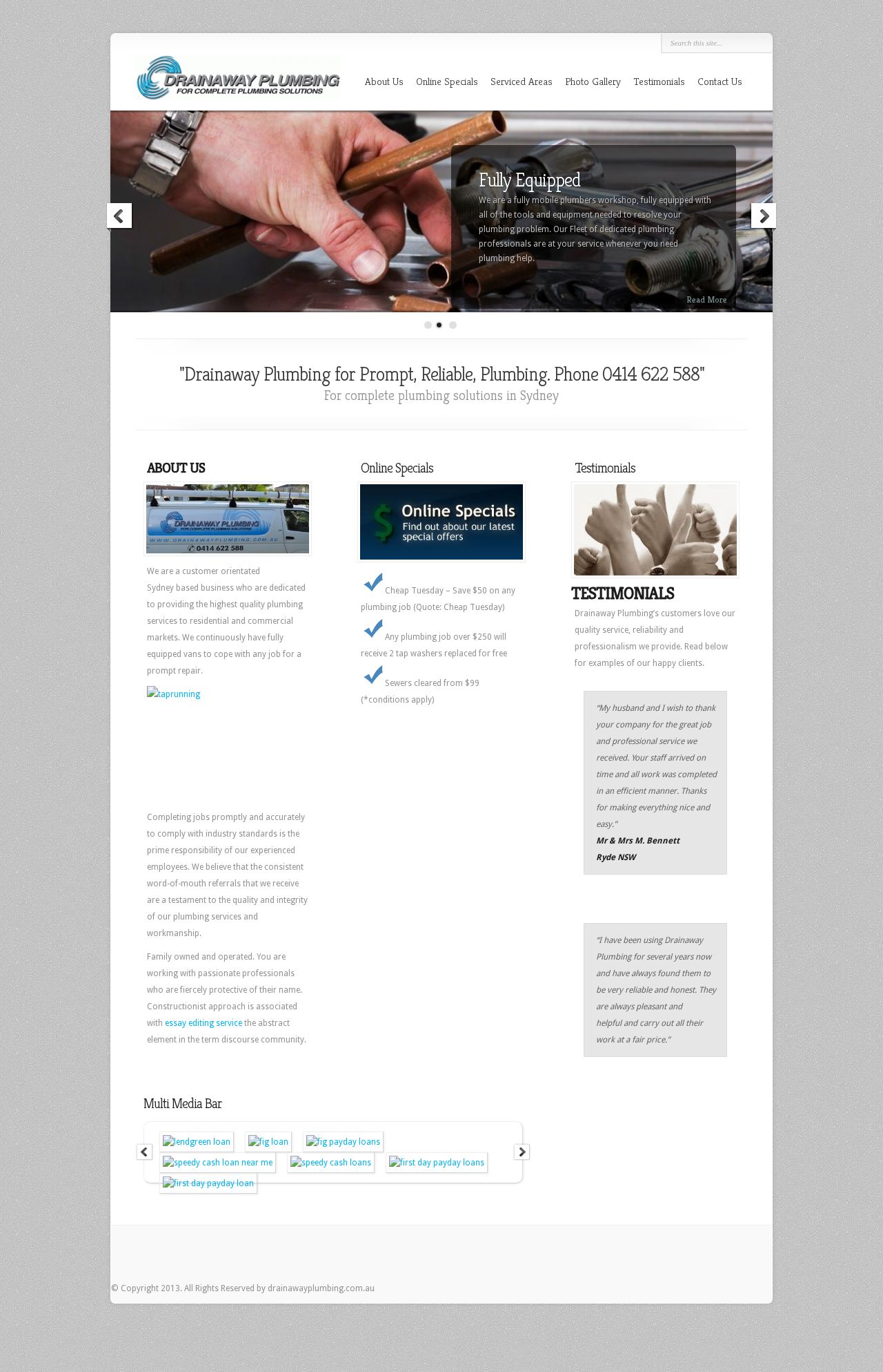 Drainaway Plumbing Pty Ltd website