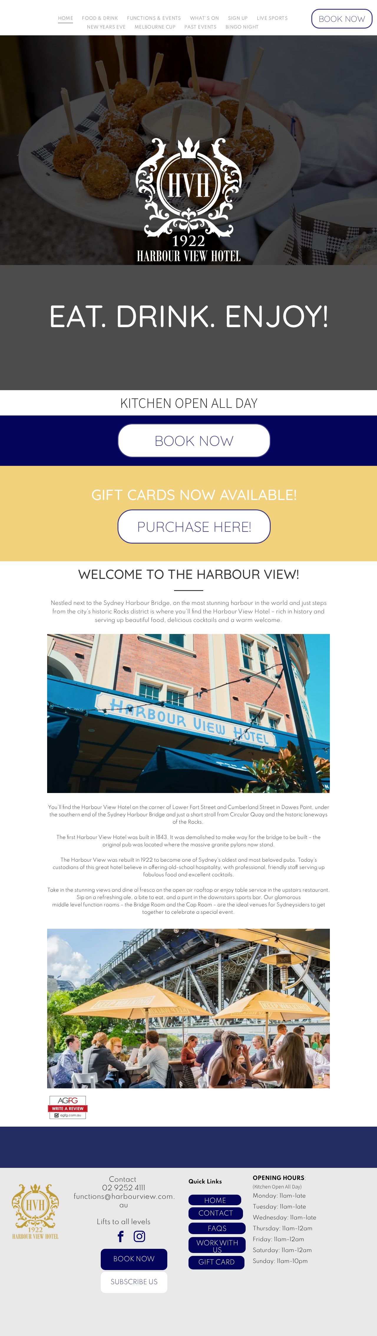 Harbour View Hotel website