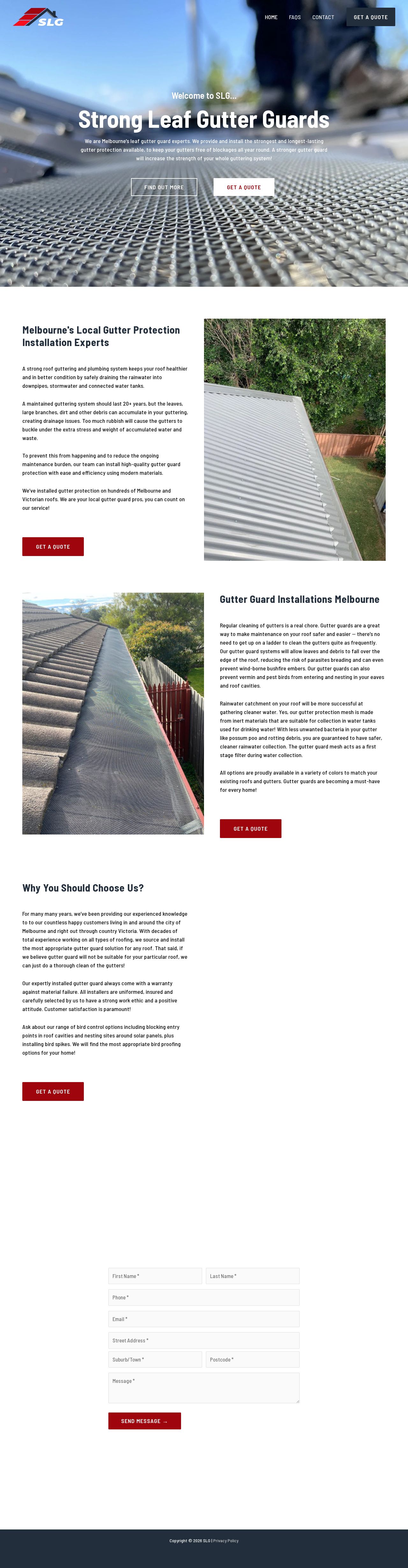 Stronglife Gutters and Roofing website
