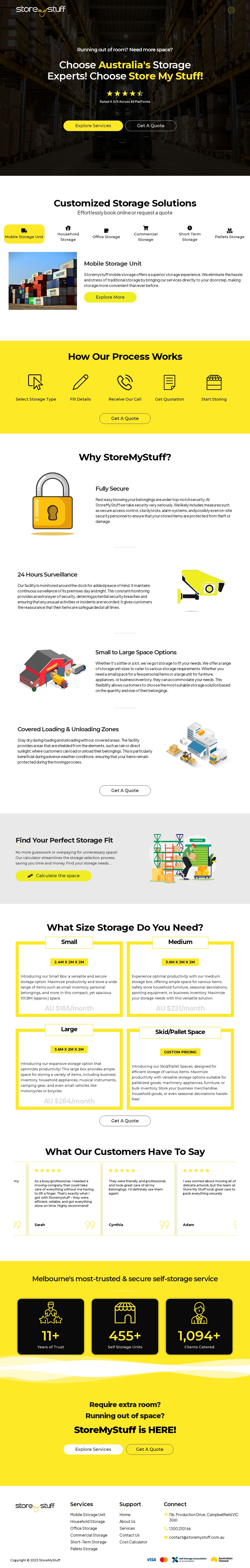 Store My Stuff website