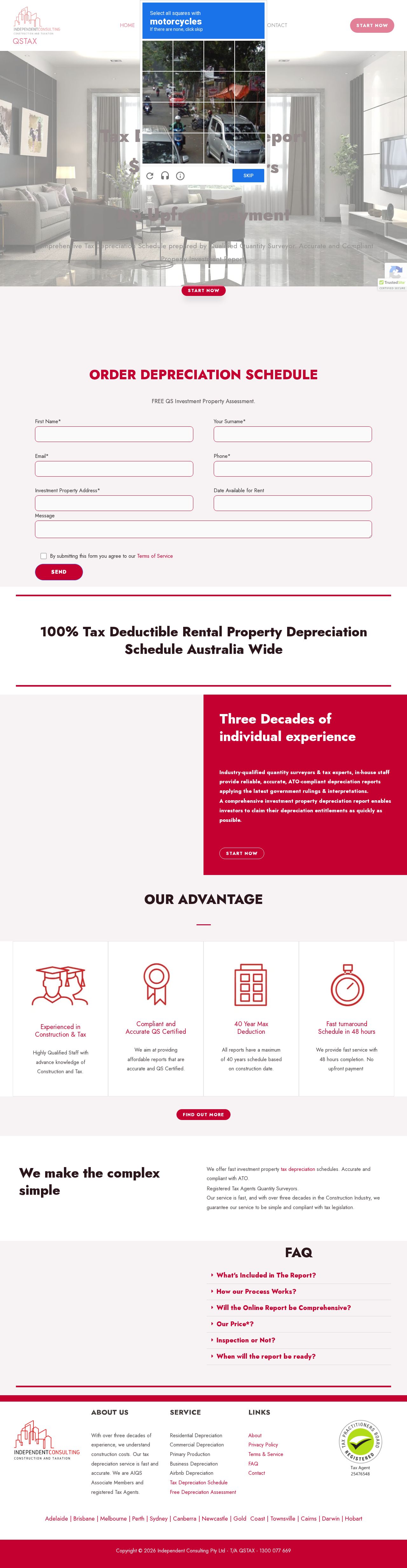 Taxdep - The Tax Depreciation Company website