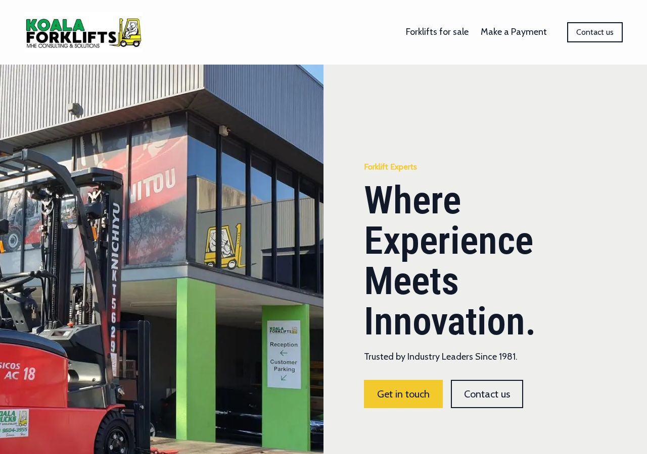 Koala Forklifts website