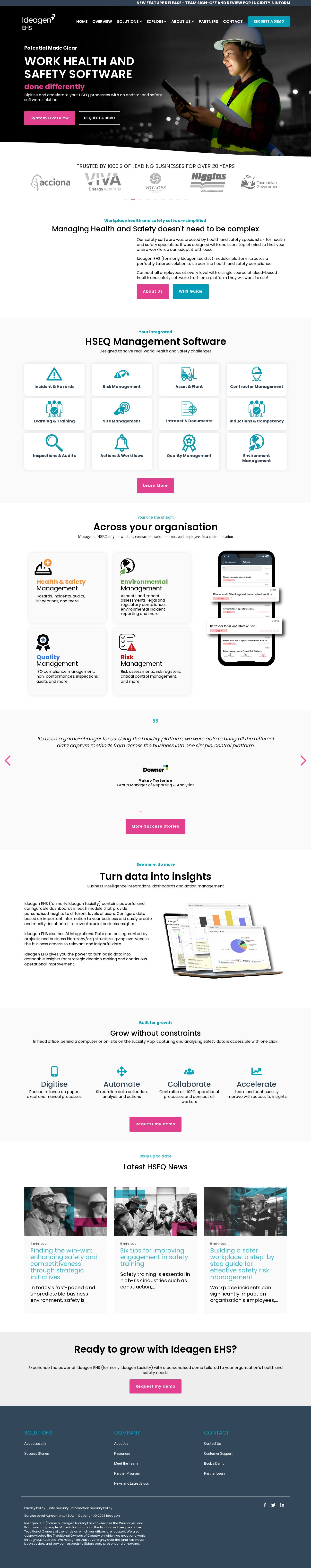 Lucidity Software website