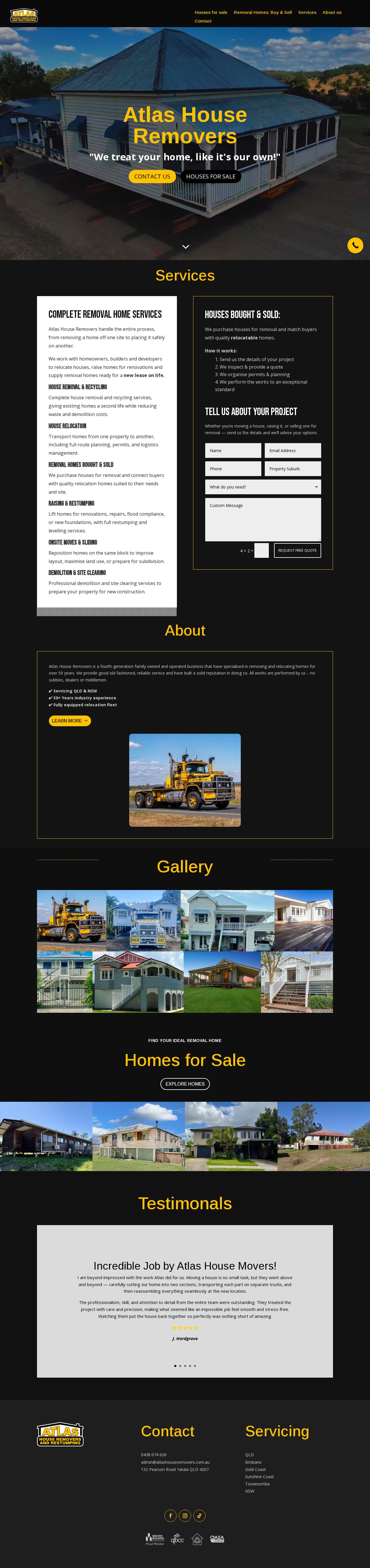 Atlas House Removers website