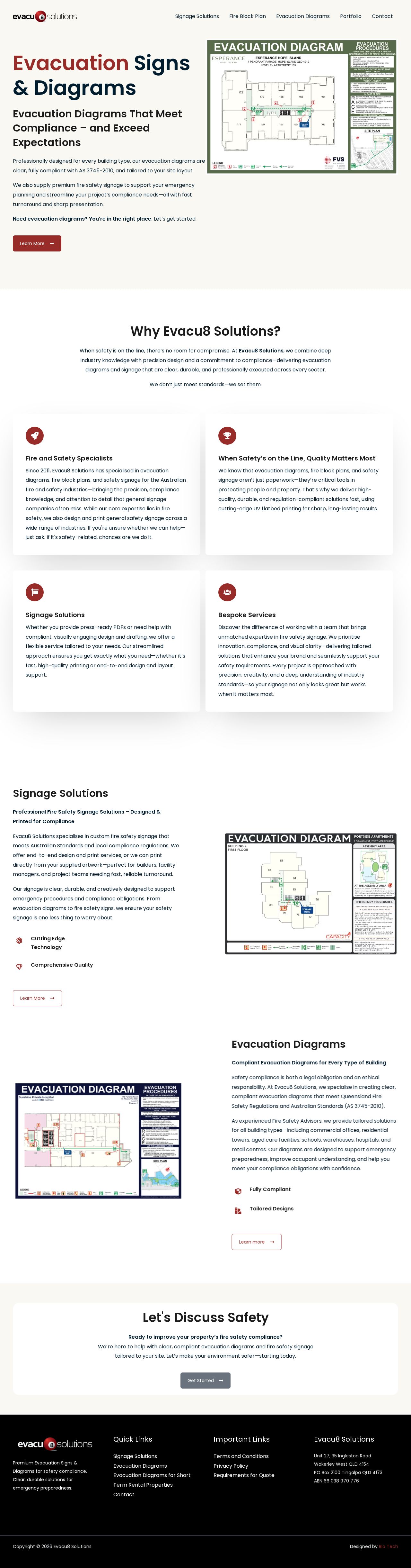 Evacu8solutions website