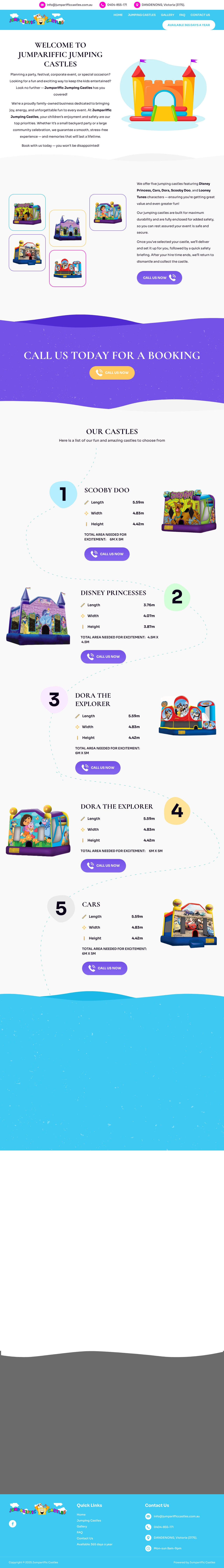 Jumpariffic Castles website