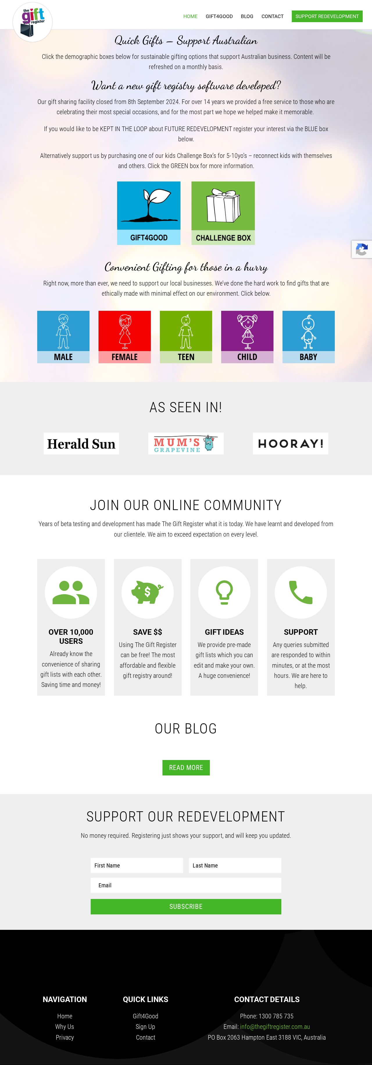 thegiftregister website