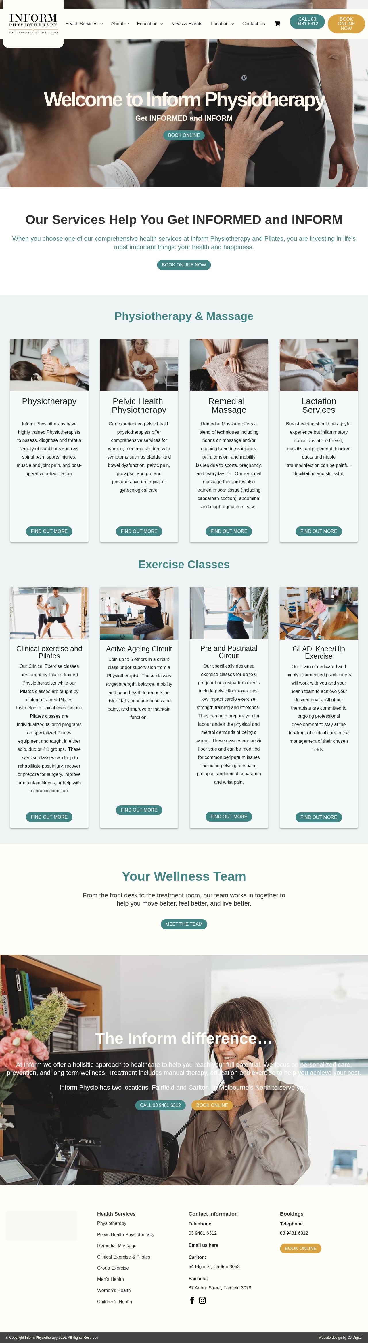 Inform Physiotherapy website