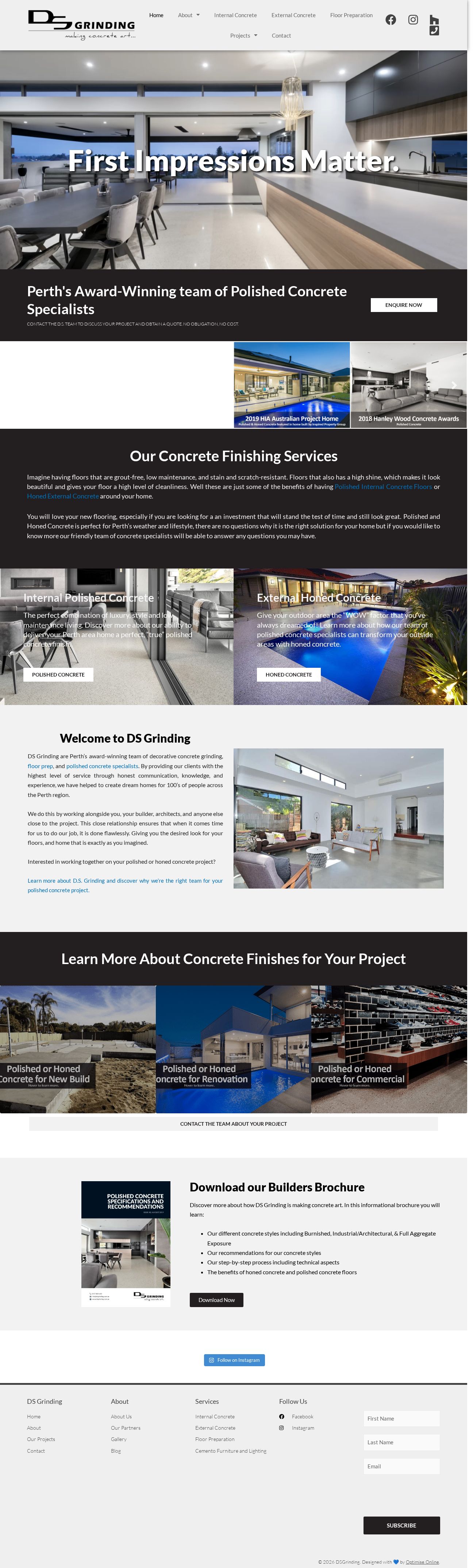 DS Grinding website
