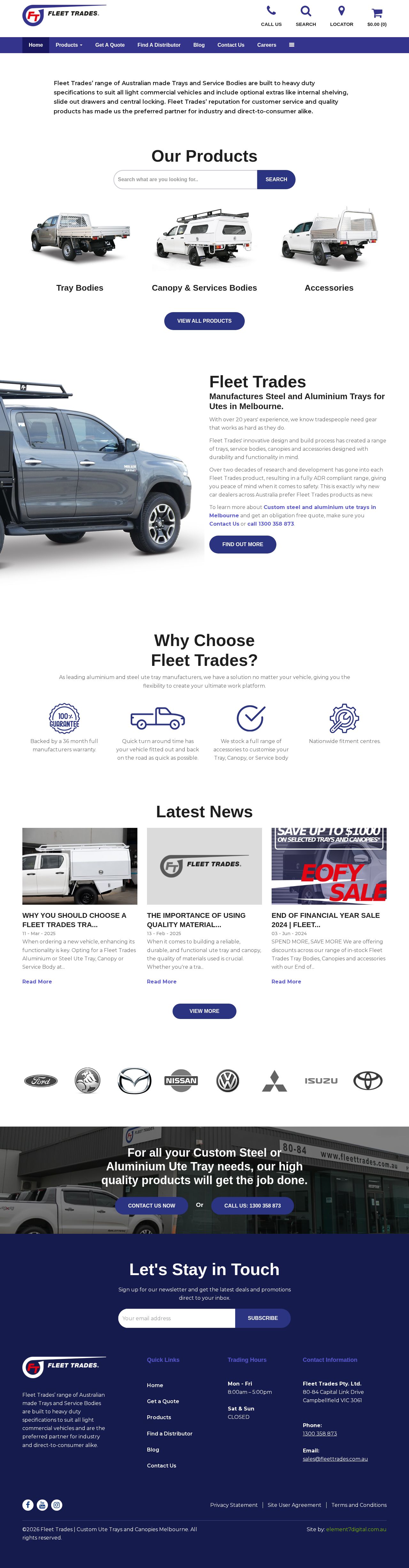 Fleet Trades website