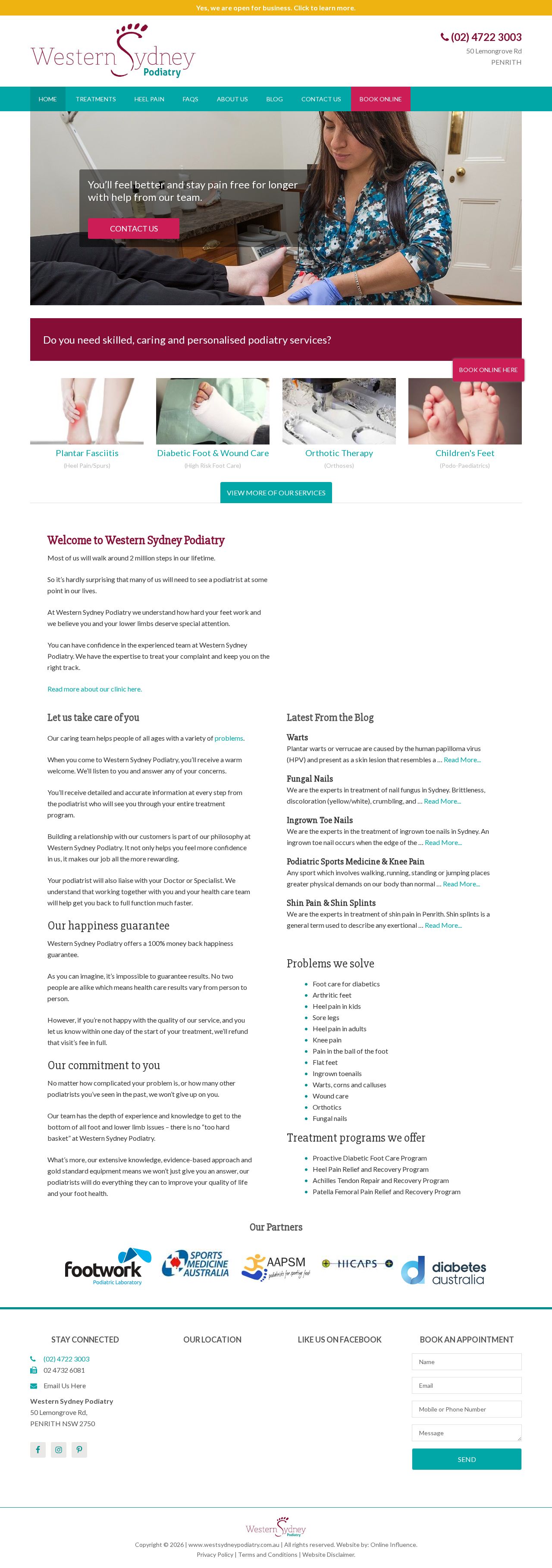 Sydney Podiatrist website
