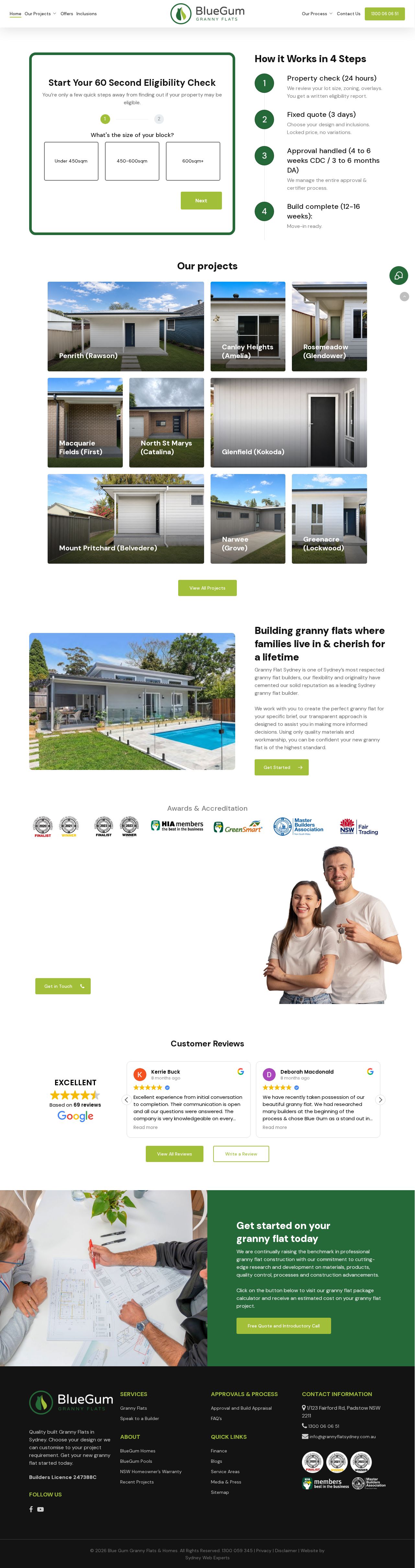 Granny Flat Sydney website