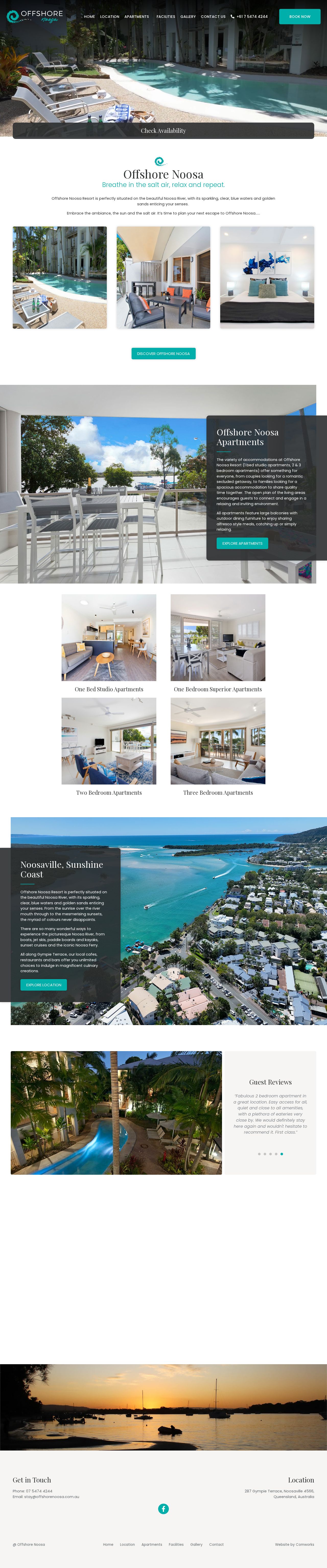 Offshore Noosa Accommodation website