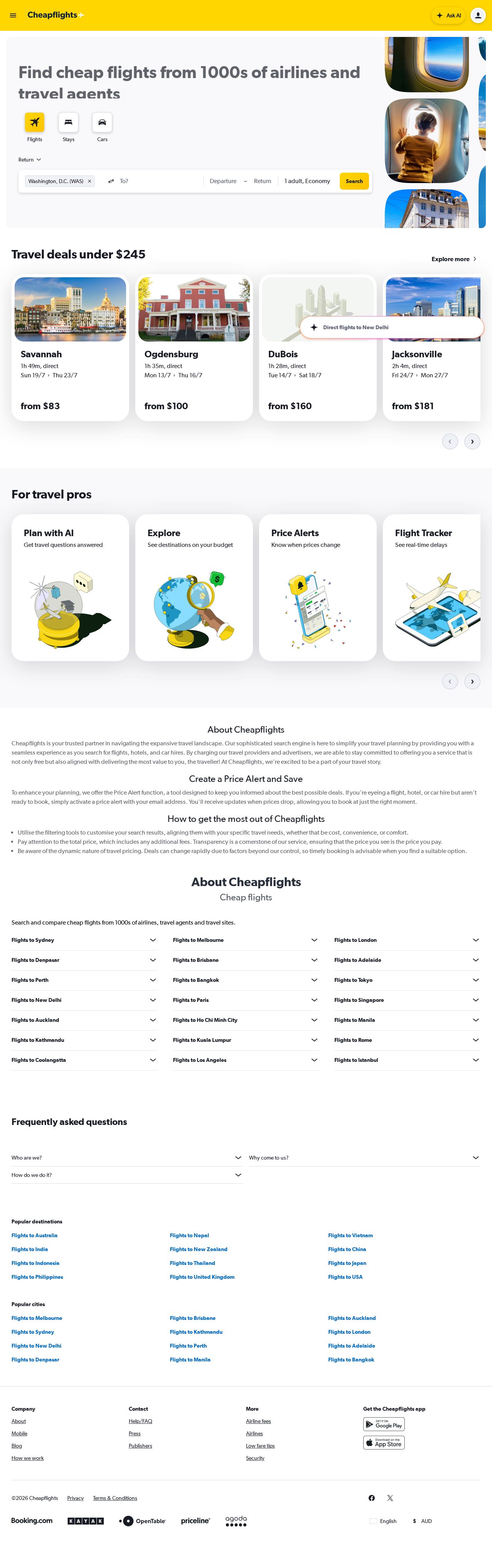 Cheap Flights Australia - Cheap International Flights & Domestic Airfares website
