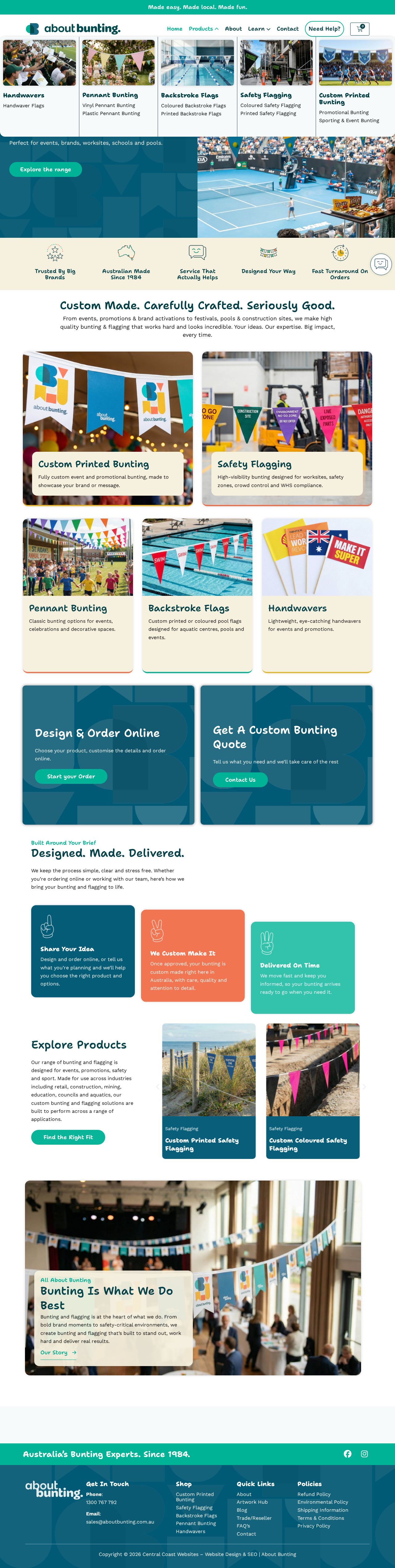 About Bunting website