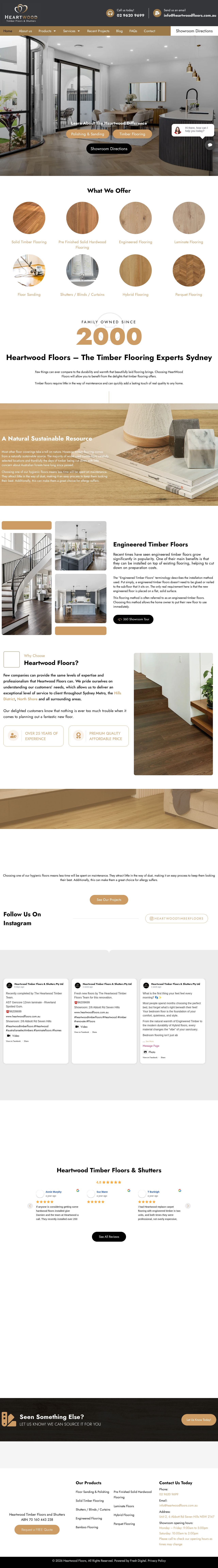 Heartwood Timber Floors website