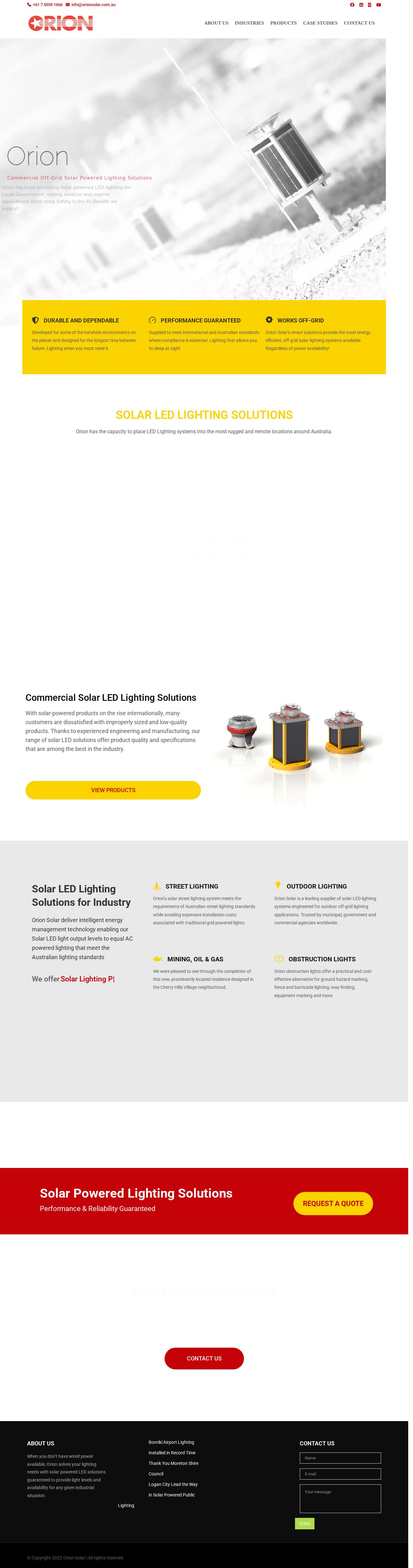 Orion Solar Pty Ltd website