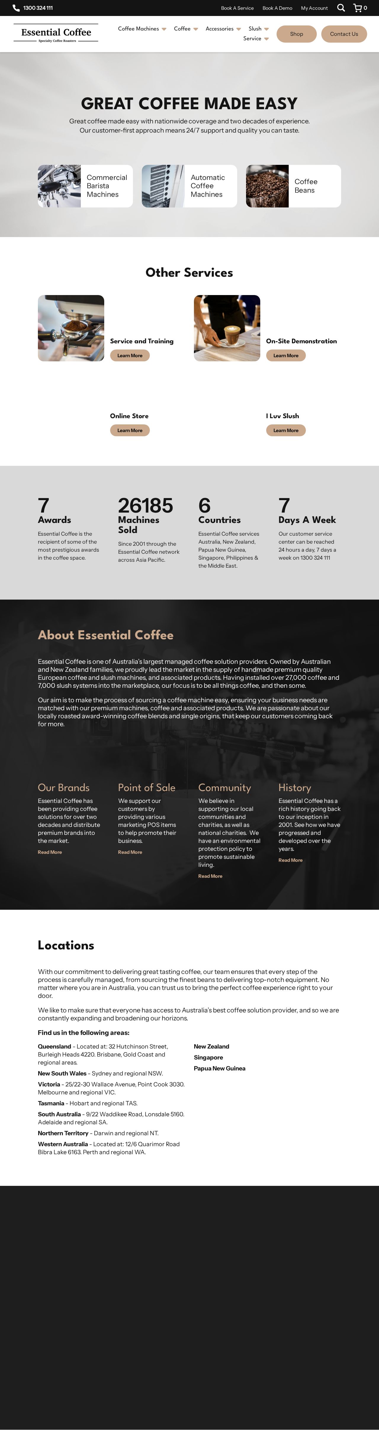 Essential Brands Group North QLD website
