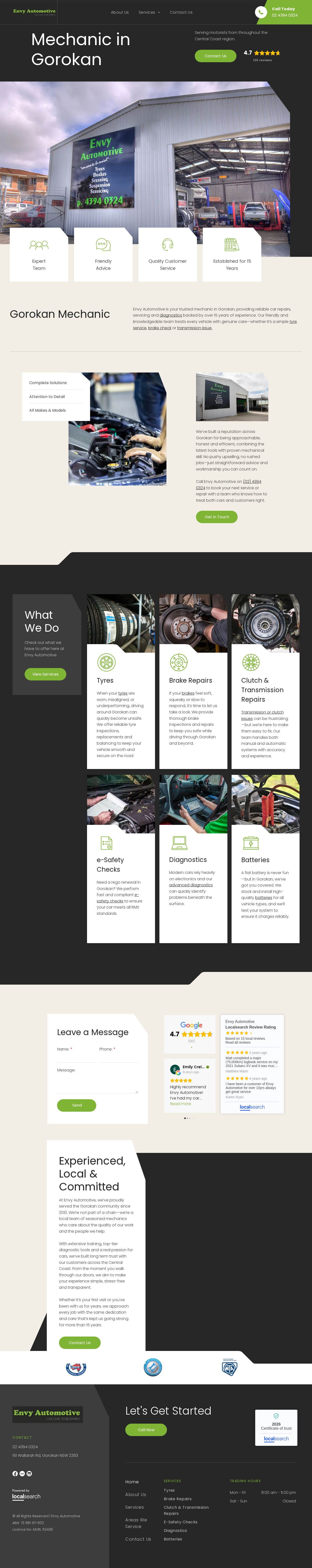 Envy Automotive website