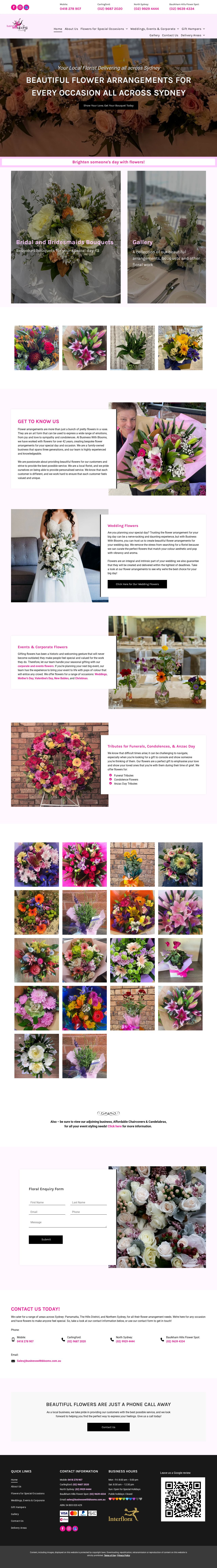 Business With Blooms website