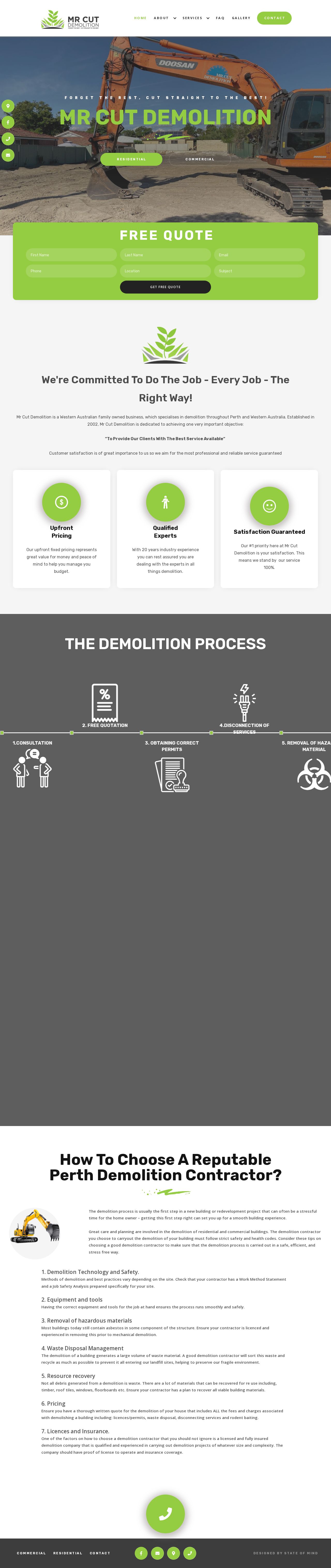 Mr Cut Demolition website
