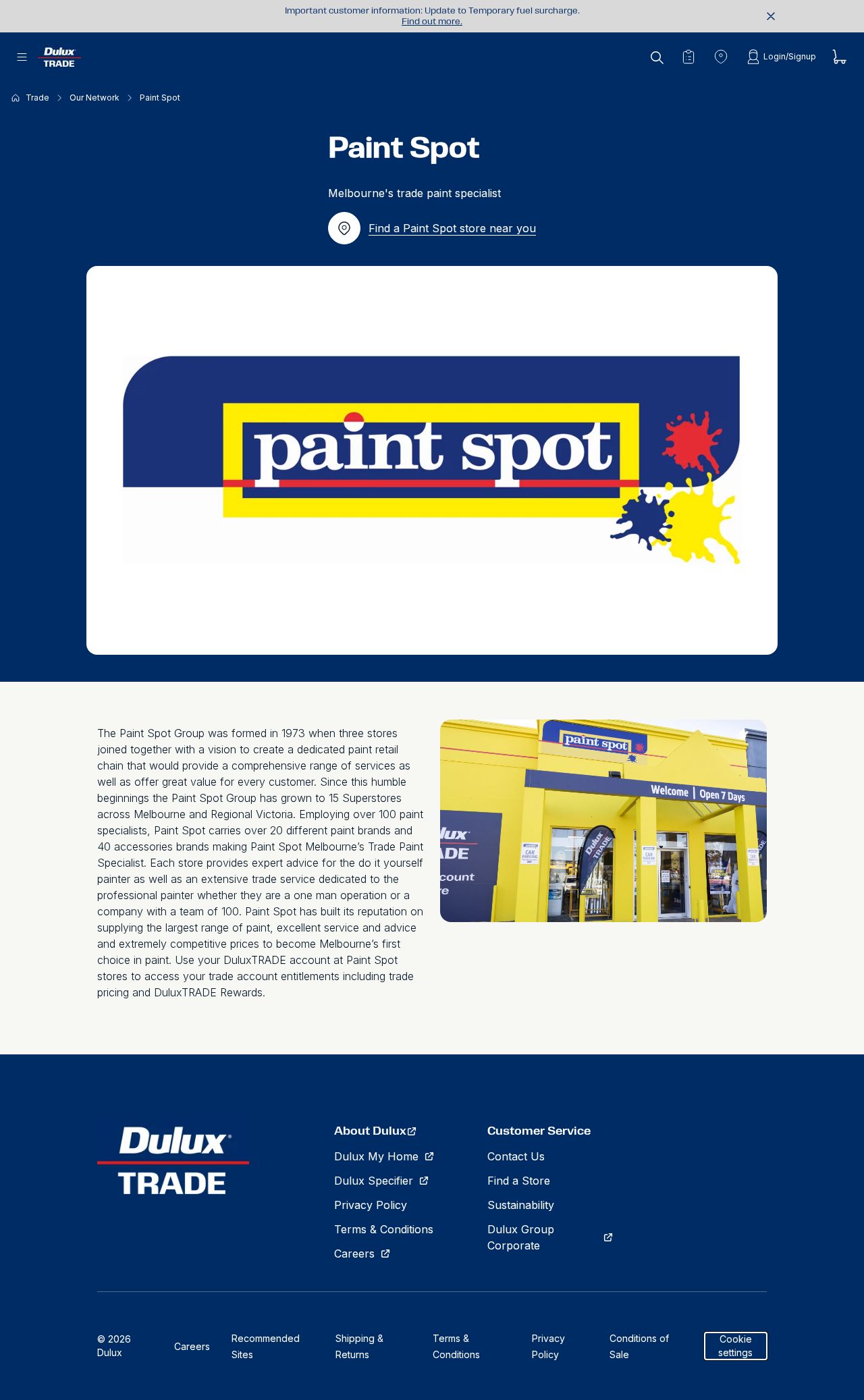 Paint Spot website