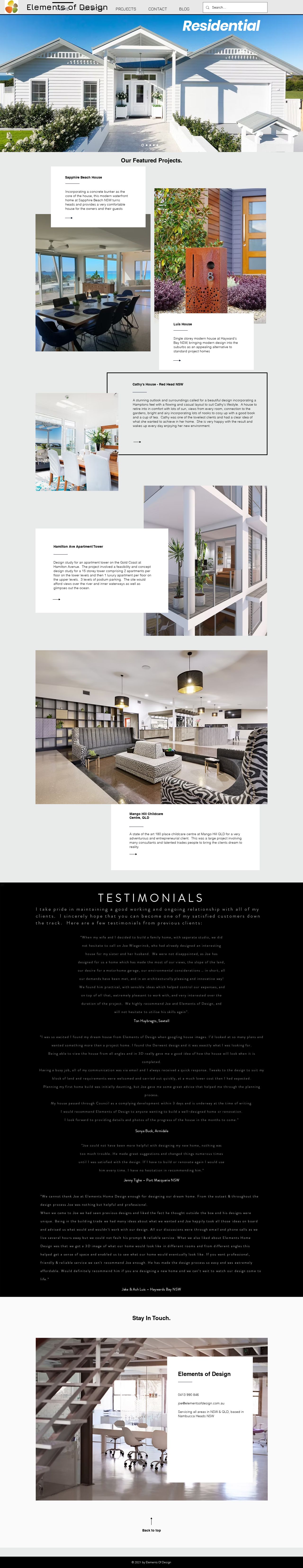 Element of Design website