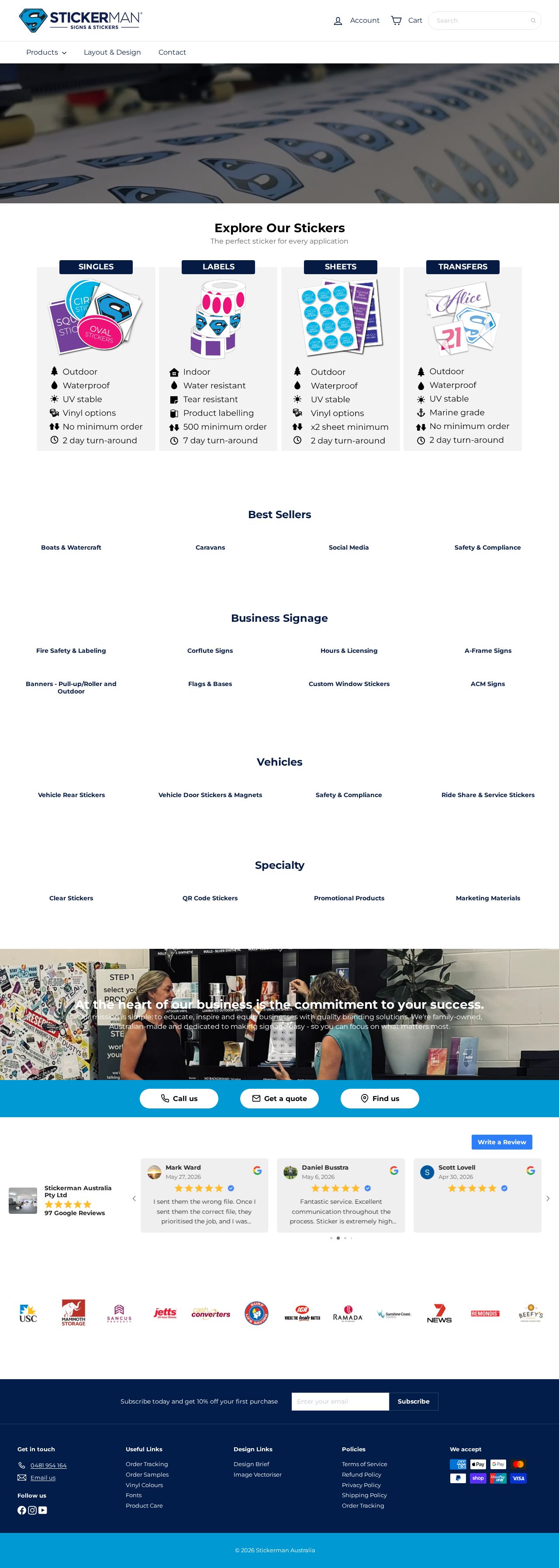 Stickerman Australia pty ltd website