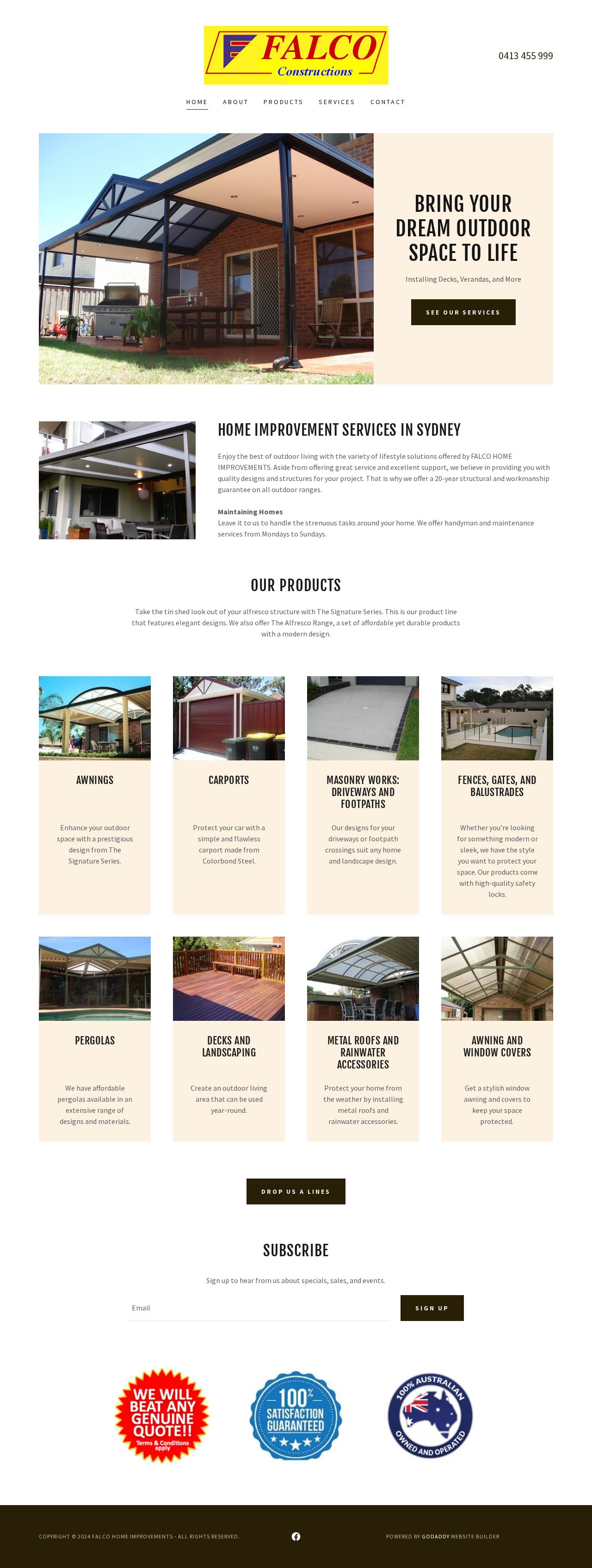 falco constructions website