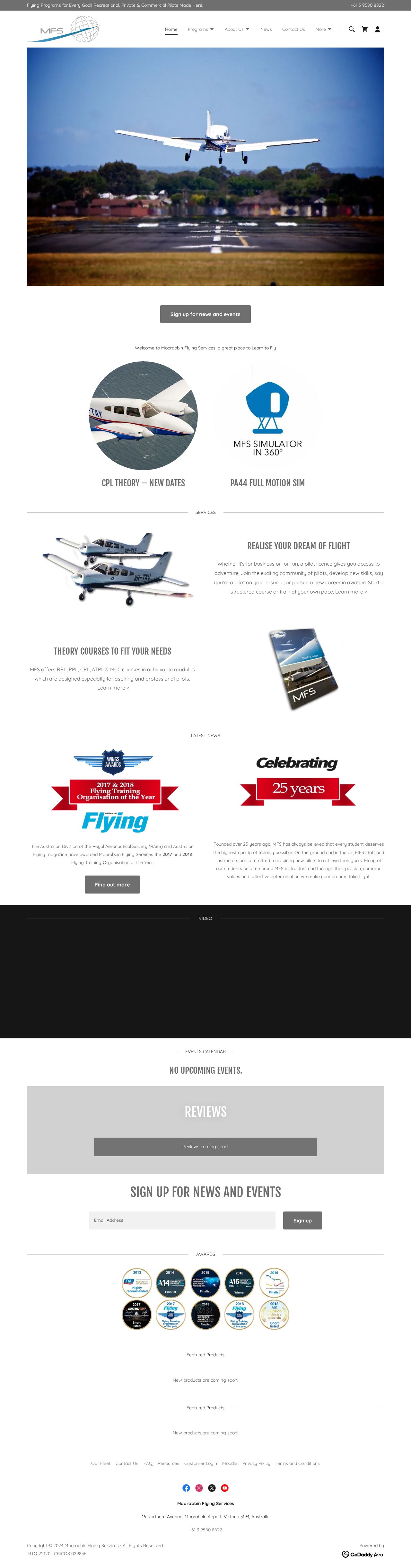 Flying school melbourne website