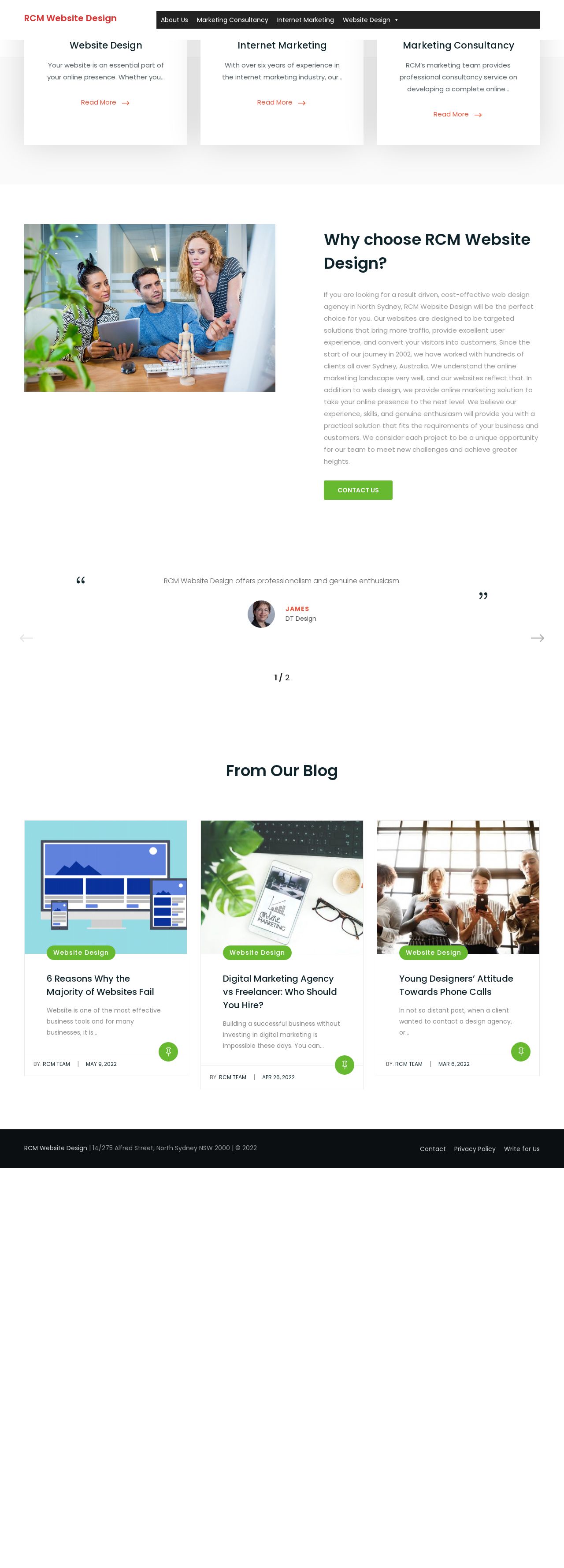 RCM Website Design Sydney website