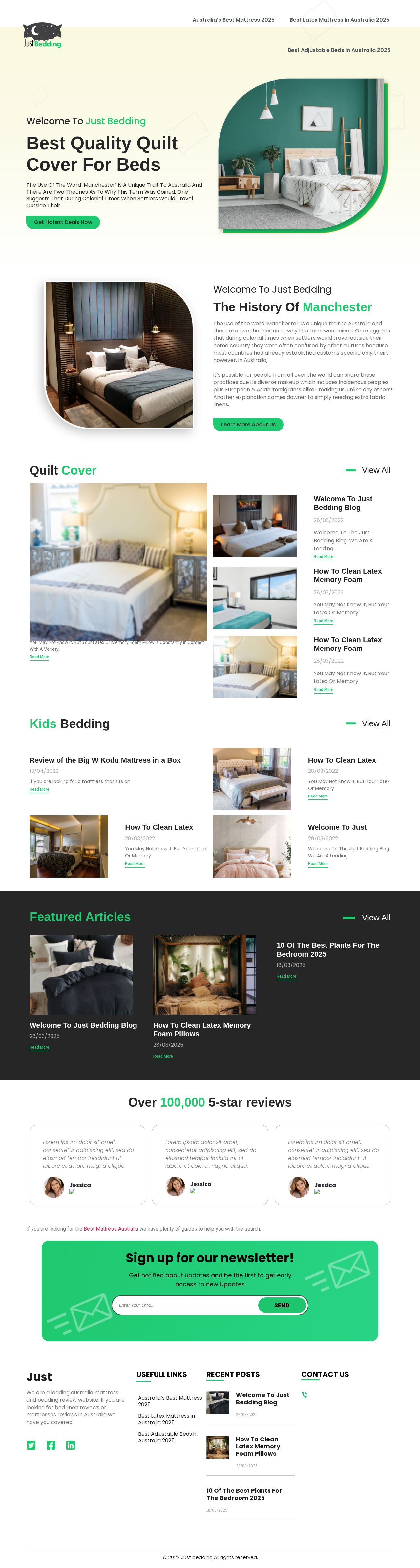 Just Bedding website
