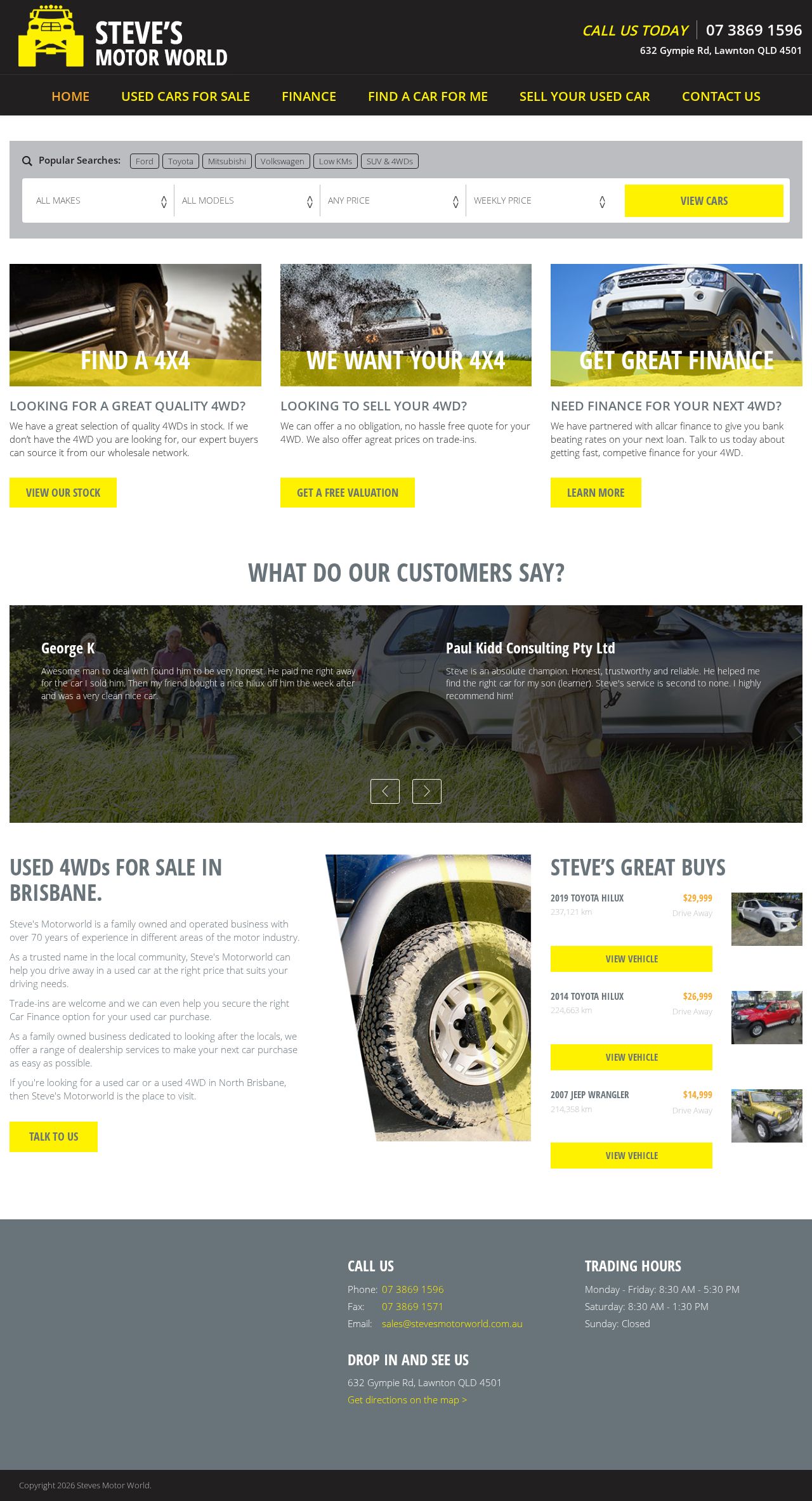 Steve's Motor world website