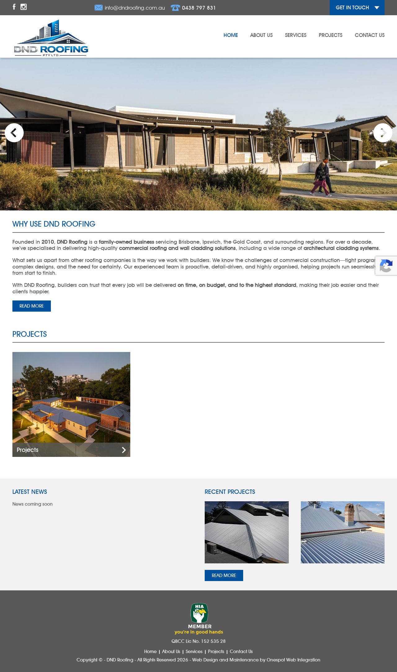 DND Roofing website