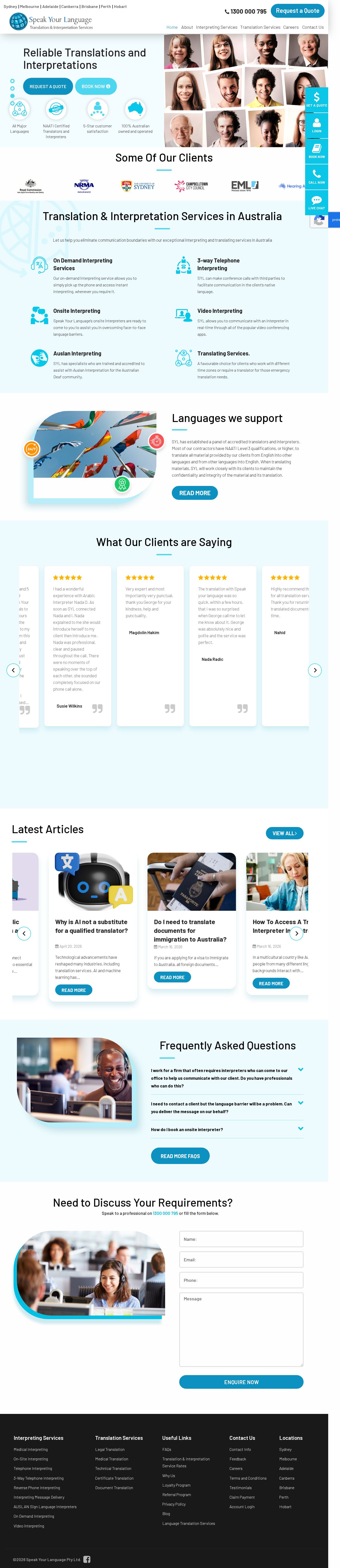 Speak your Language website
