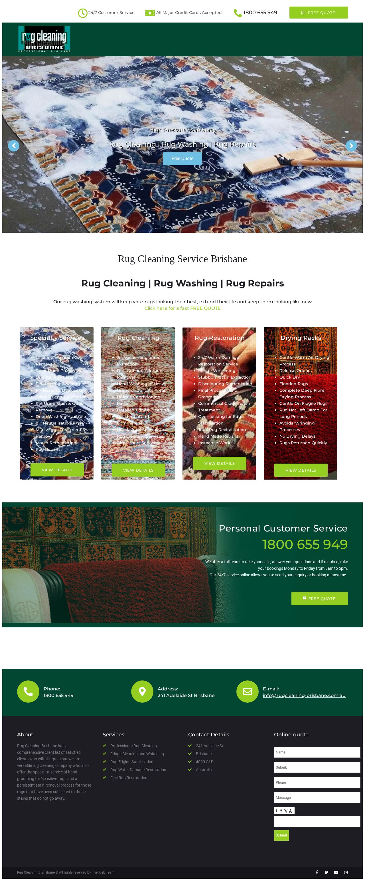 Rug Cleaning Brisbane website