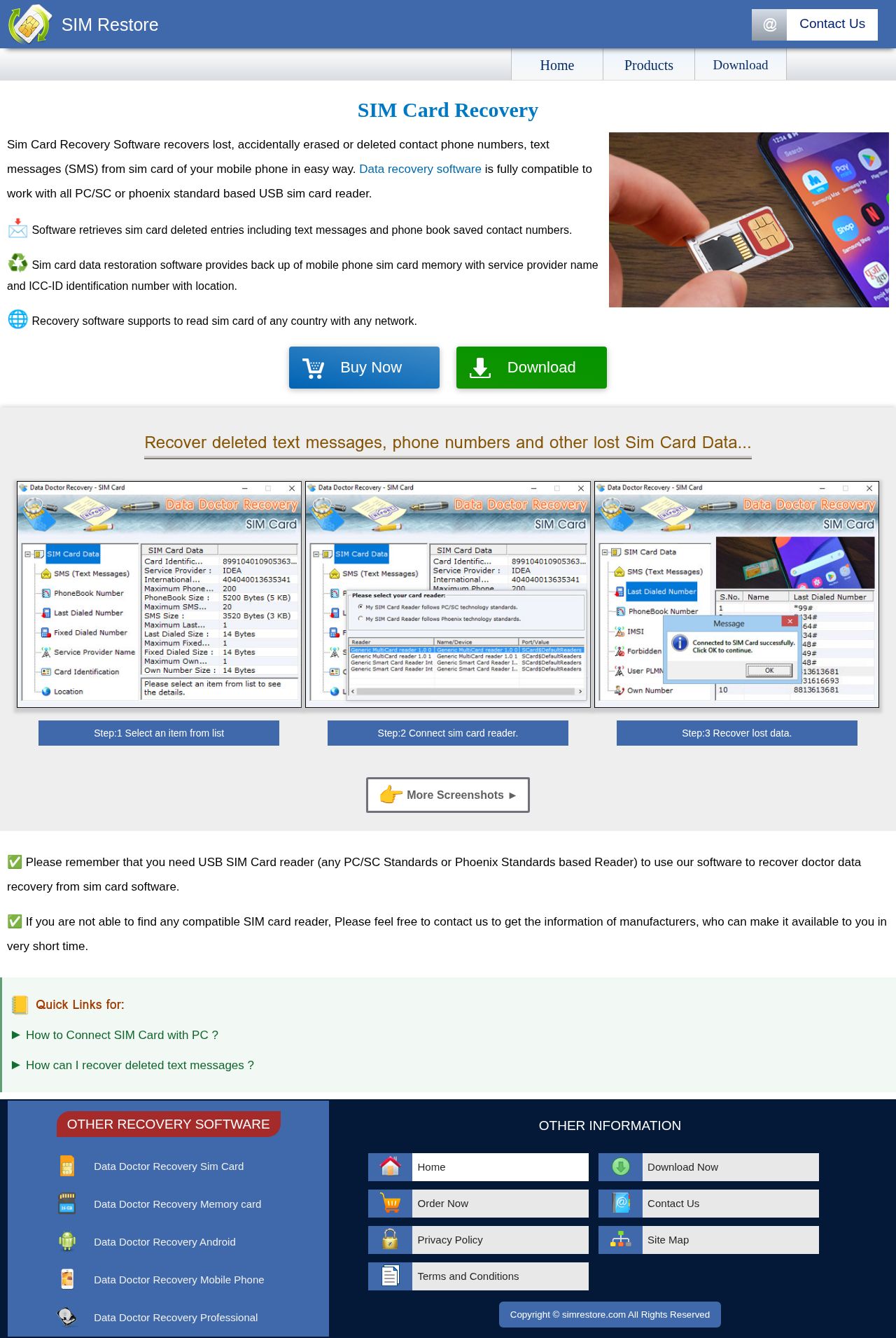 sim restore website