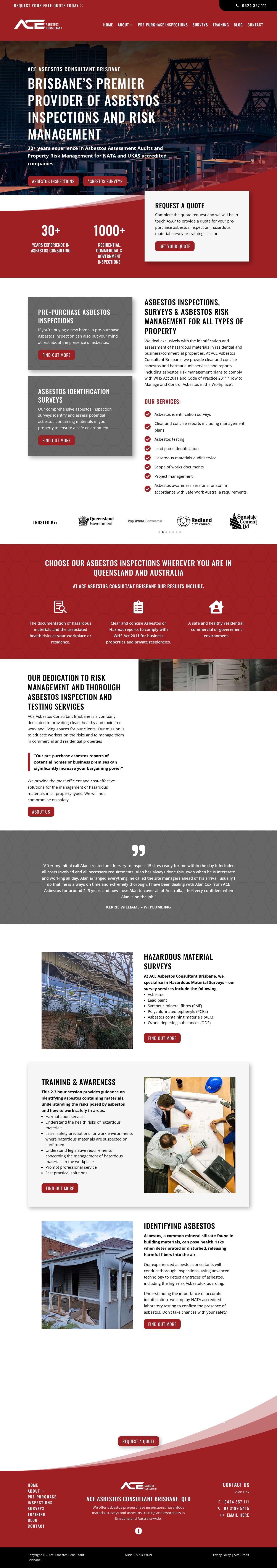 Ace Asbestos Consultant website
