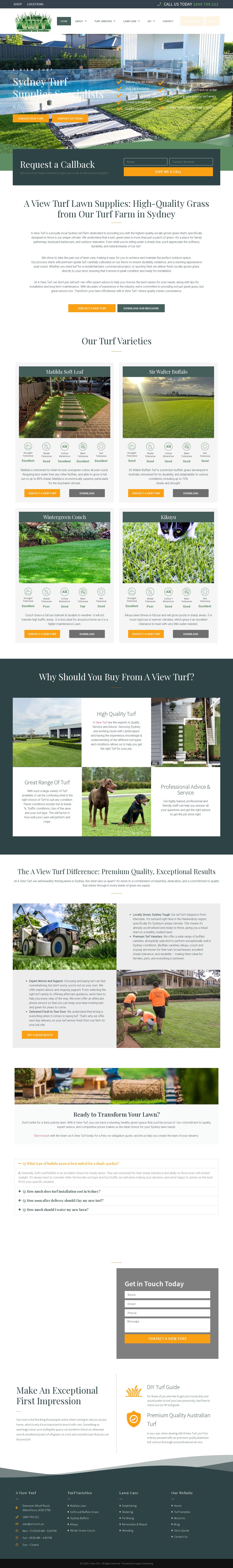 A View Turf website