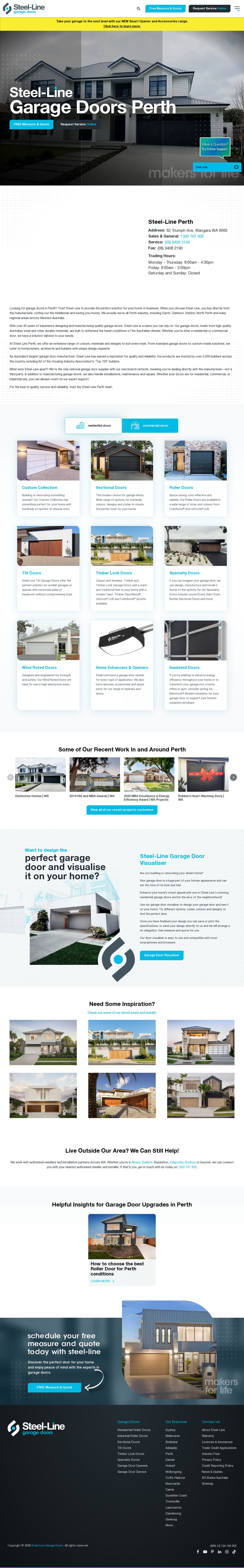 Perth Windsor Garage Doors website