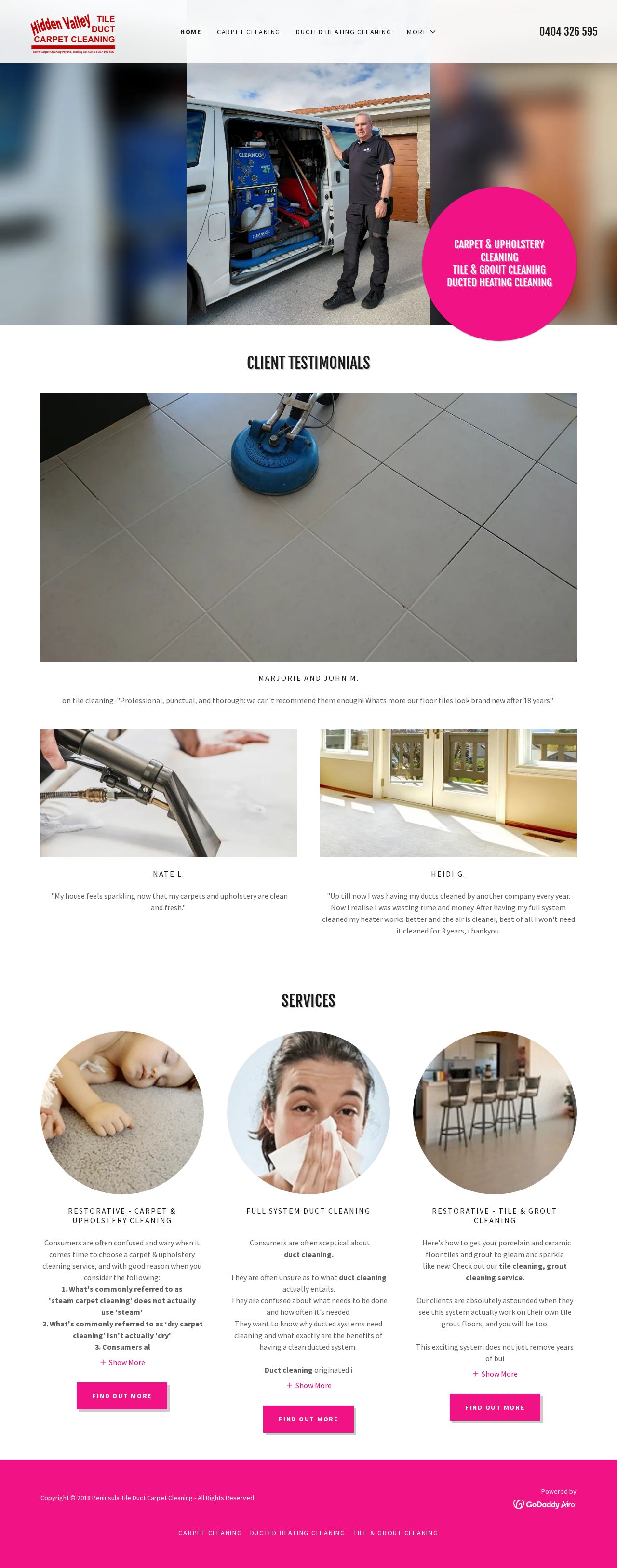 tile duct carpet cleaning website
