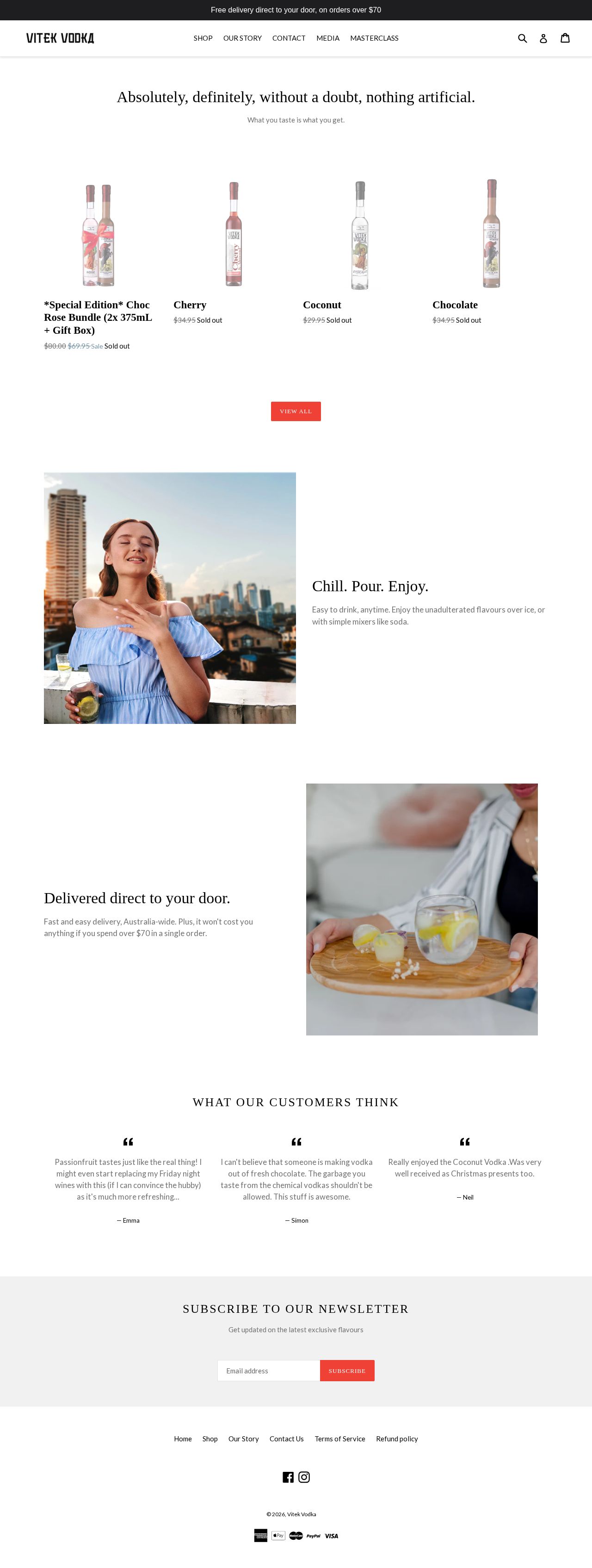 Vitek Vodka Pty Ltd website