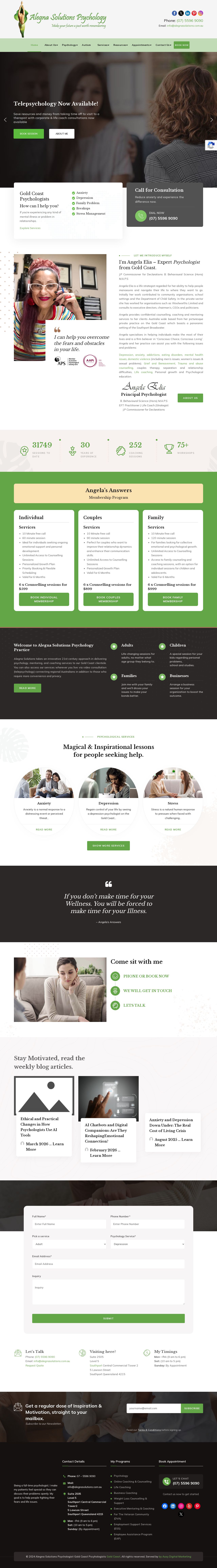 Alegna Solutions website