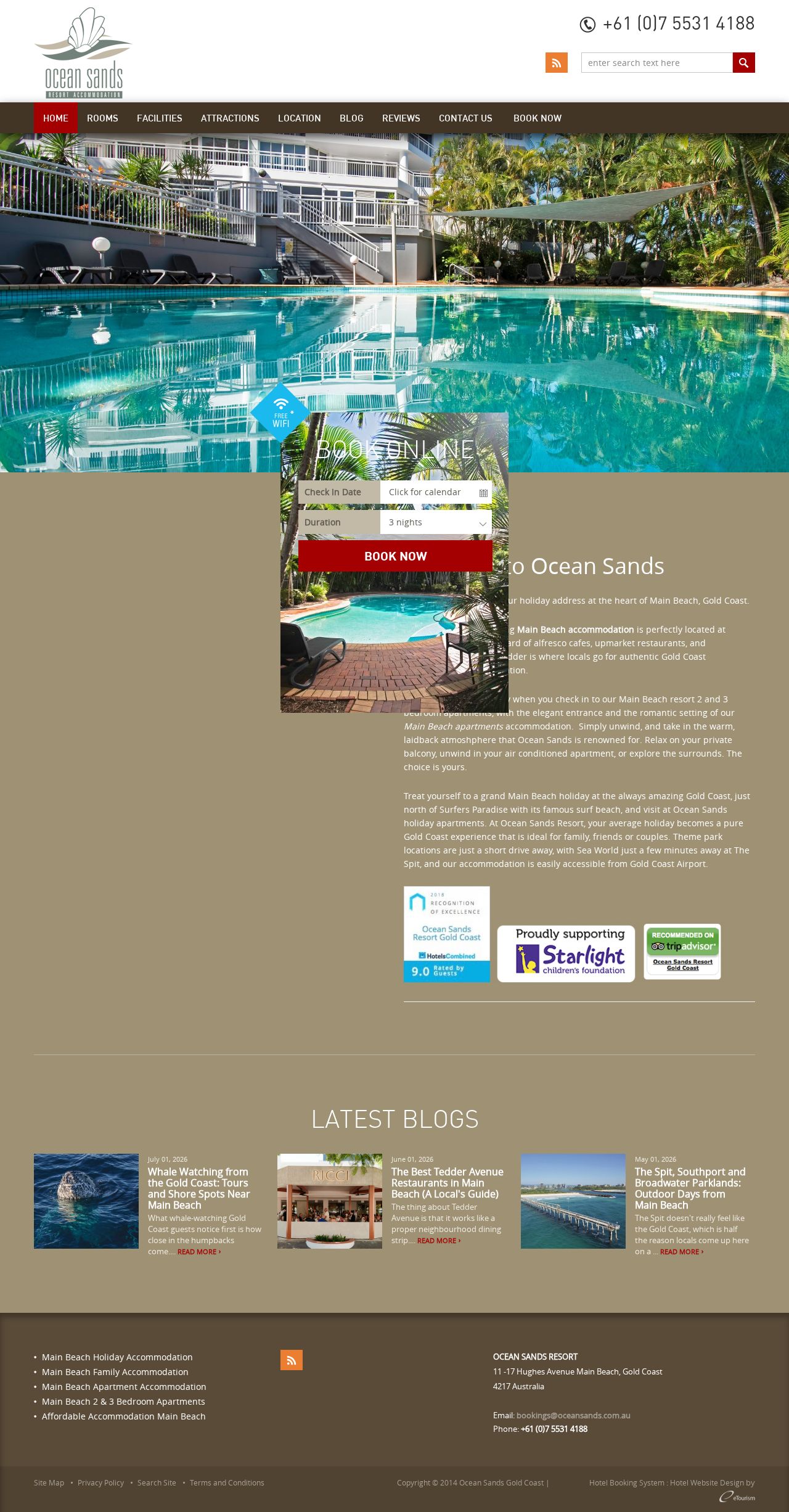 Ocean Sands Resort website