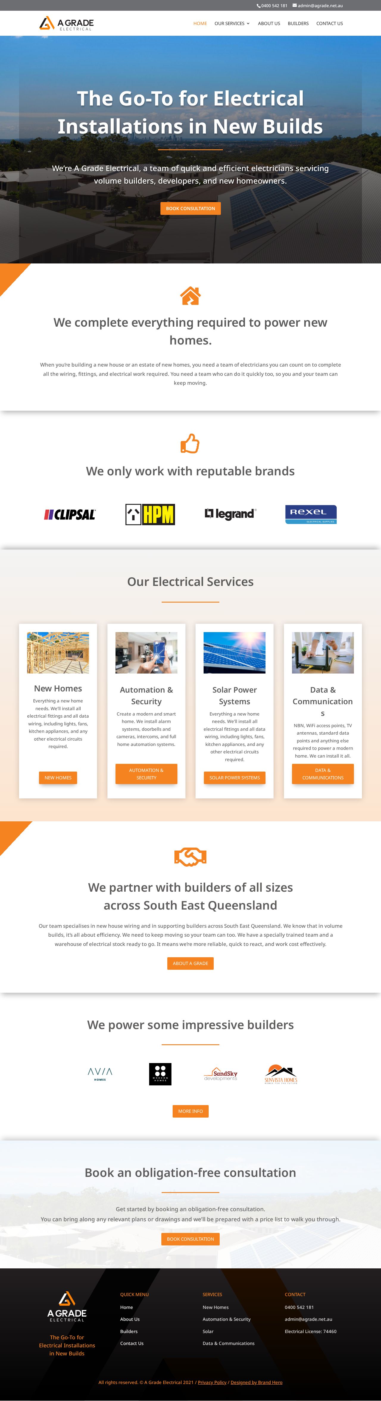 A Grade Electrical website