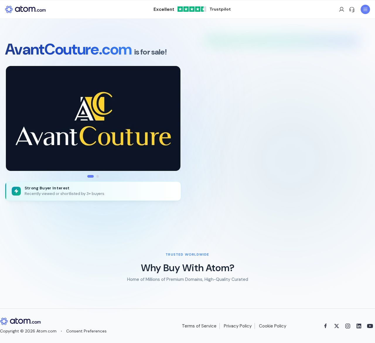 Avant Couture Events website